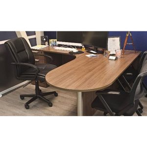 Bullet L Desk with Overhead