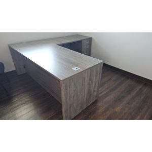 2) 30x72 Desk w6612 Pedestal - 24x48 Return with 1212 Pedestal