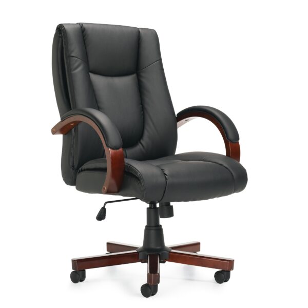 Luxhide Tilter w/ Wood Arms and Base OTG11300B - Image 2