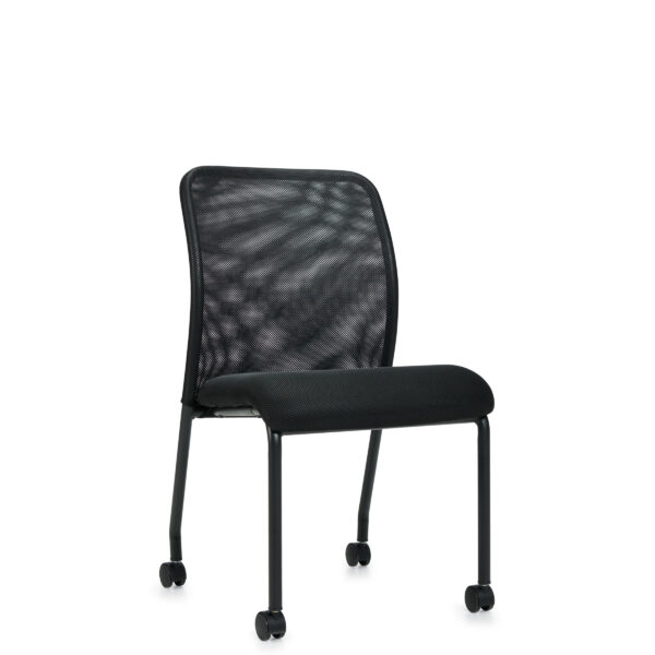 Armless Mesh Back Guest w/ Casters OTG11761B - Image 2