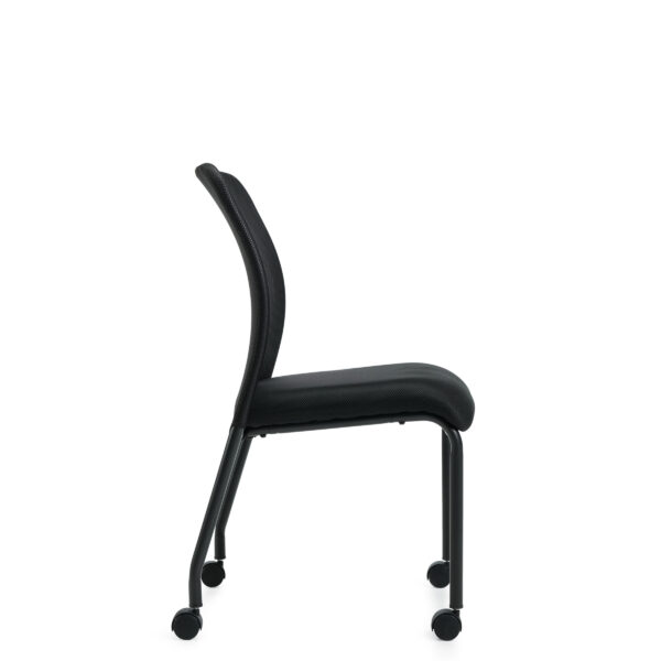 Armless Mesh Back Guest w/ Casters OTG11761B - Image 3
