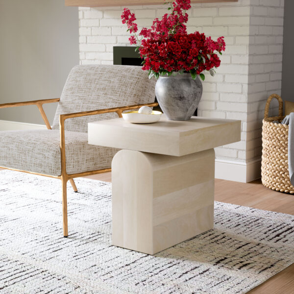 Kiel Side Table Whitewashed 109867 - Image 2