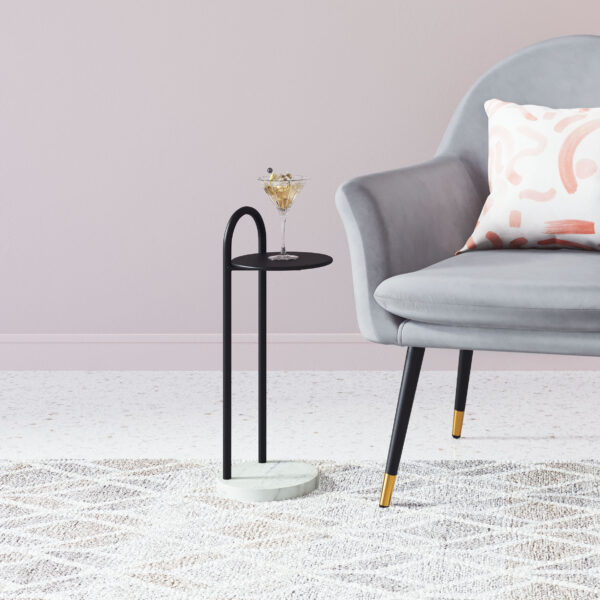 Christian Side Table Black & White 109356 - Image 2