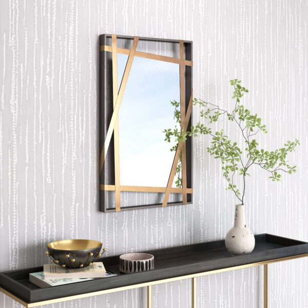 Tolix Mirror Antique Gold & Black A12255 - Image 2