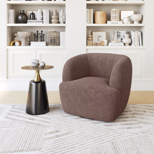 Govan Swivel Chair Brown 109958 - Image 2