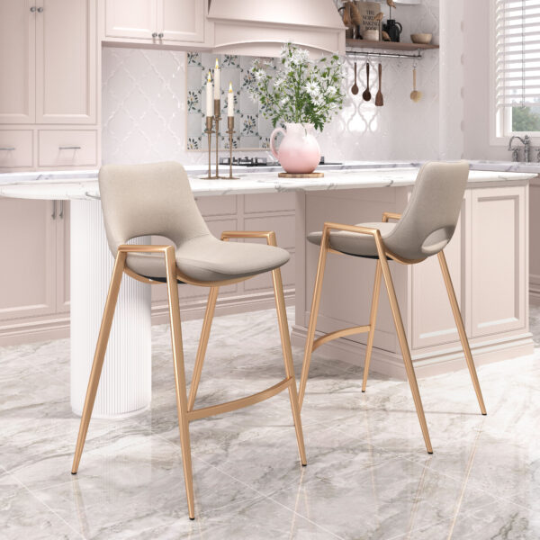 Desi Counter Stool Gold (set of 2) - Image 10