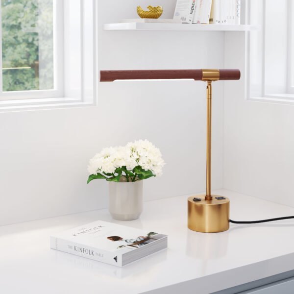 Kippy Table Lamp Brown & Brass 56139 - Image 2