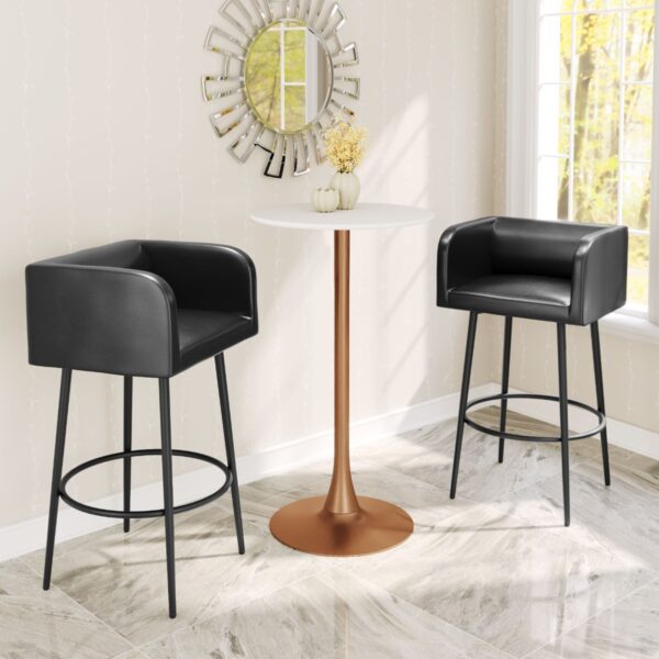 Auray Bar Table White & Gold 109829 - Image 2