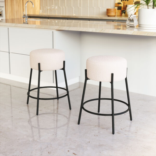 Blanche Counter Stool Ivory 109741 (set of 2) - Image 2