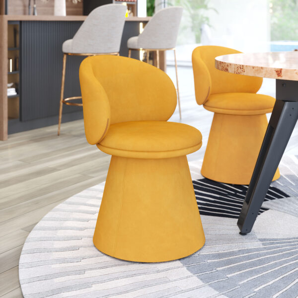 Oblic Swivel Dining Chair Orange 110203 - Image 2