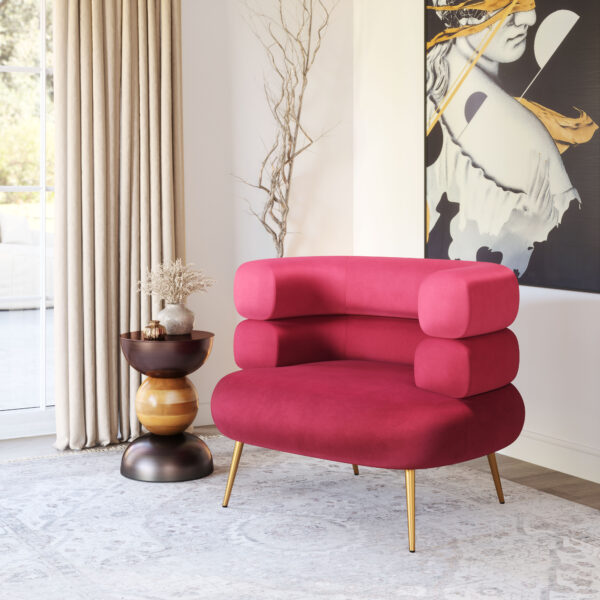 Arish Accent Chair Red 109999 - Image 2