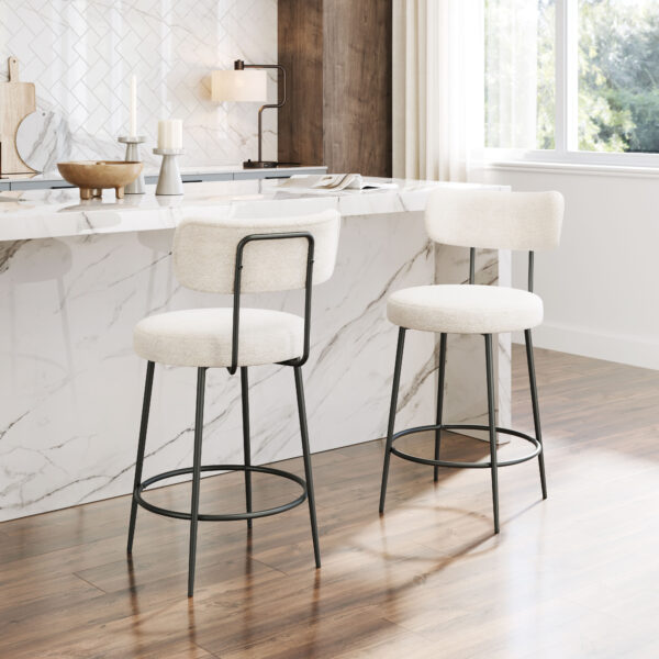 Blanca Counter Stool Ivory 109739 (set of 2) - Image 2