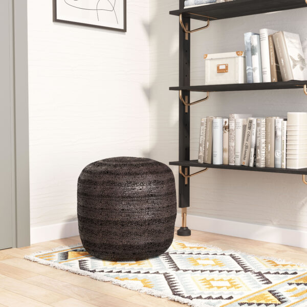Lillian Ottoman Black 109219 - Image 2
