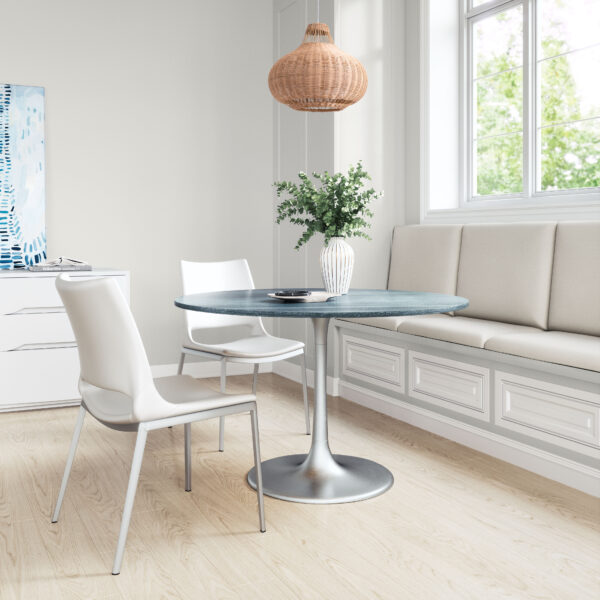 Metropolis Dining Table Gray & Silver - Image 2
