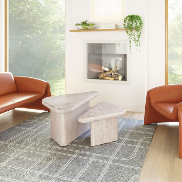 Navidic Coffee Table Set Whitewashed 109872 - Image 2