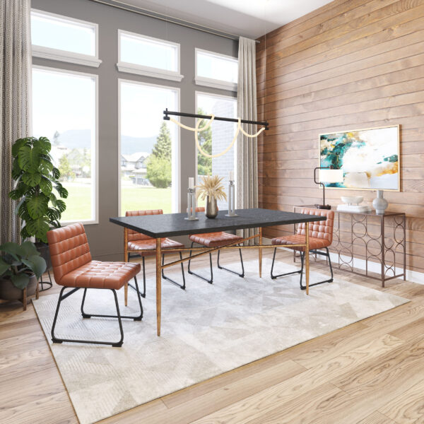 Nida Dining Table Black & Bronze 109957 - Image 2
