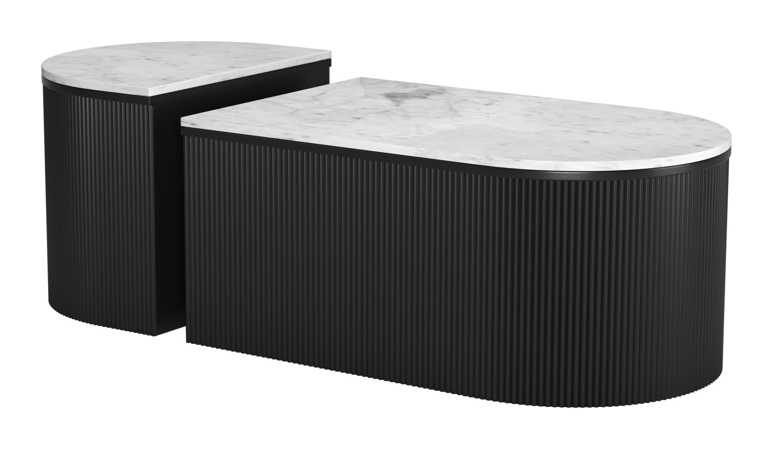 Ormara Coffee Table Set White & Black 109920