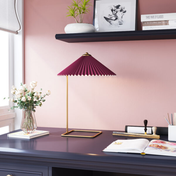 Charo Table Lamp Red & Gold 56137 - Image 2