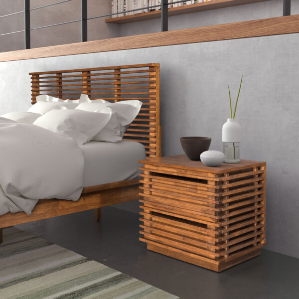 Linea End Table Walnut 110880 - Image 2