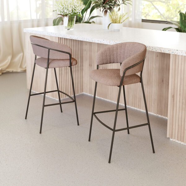 Josephine Barstool Brown 109674 (set of 2) - Image 2