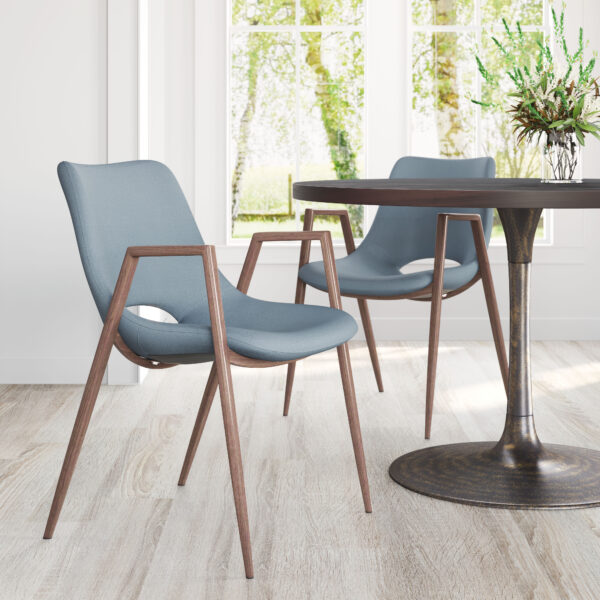 Desi Dining Chair Walnut (set of 2) - Image 2
