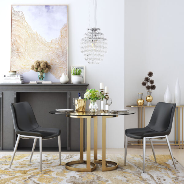 Magnus Dining Chair Stainless Steel (set of 2) - Image 2
