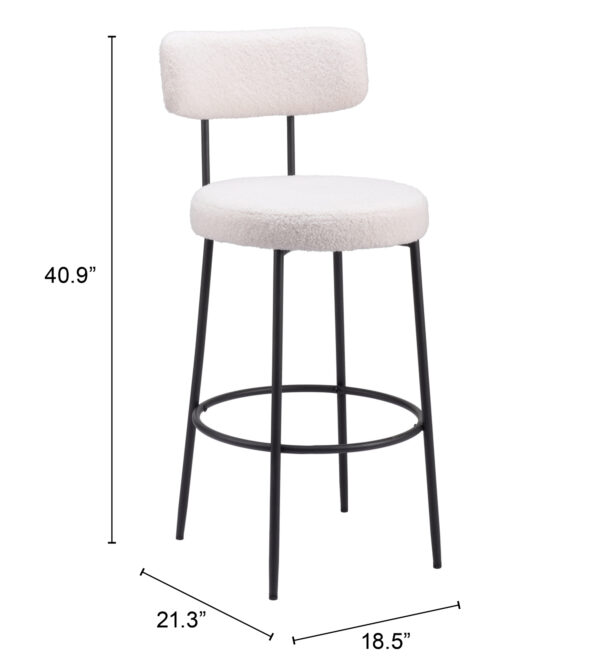 Blanca Barstool Ivory 109740 (set of 2) - Image 10