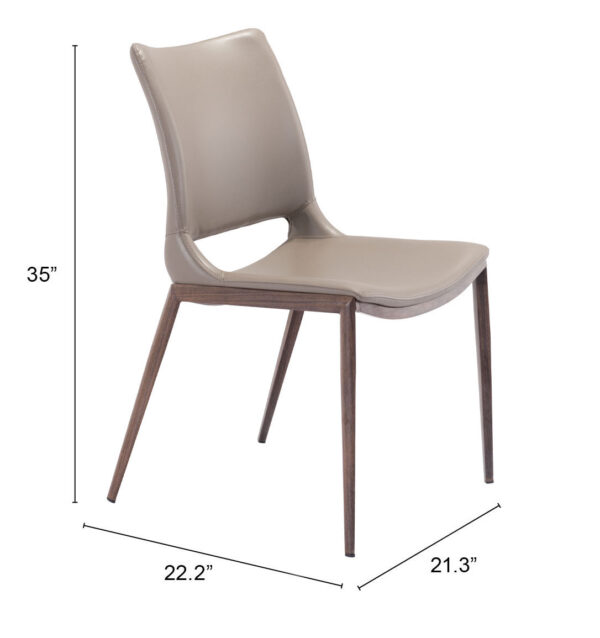 Ace Dining Chair Brown & Walnut 101282 (set of 2) - Image 3