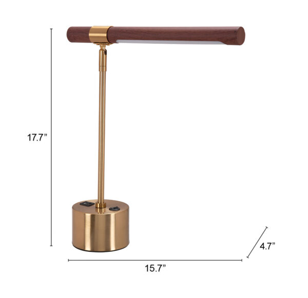 Kippy Table Lamp Brown & Brass 56139 - Image 10