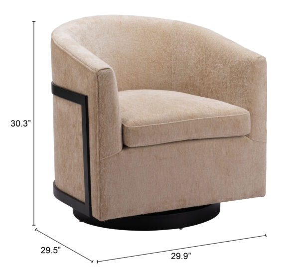 Hanko Swivel Chair Golden Beige 110009 - Image 10