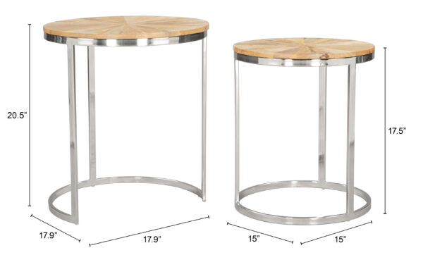 Bari Nesting Table Set Natural 109776 - Image 10