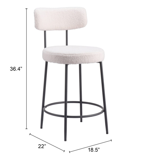 Blanca Counter Stool Ivory 109739 (set of 2) - Image 10