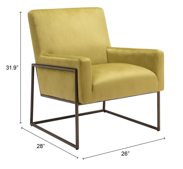 New York Accent Chair Olive Green 109522 - Image 10