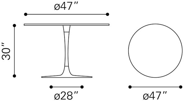 Ithaca Dining Table White & Gold 101845 - Image 10