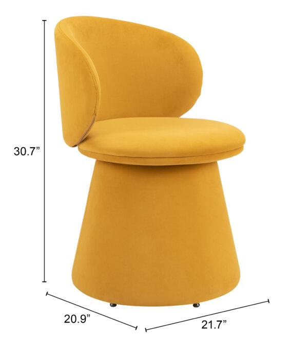 Oblic Swivel Dining Chair Orange 110203 - Image 11