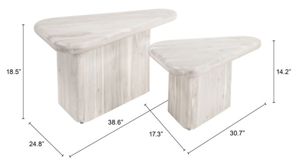 Navidic Coffee Table Set Whitewashed 109872 - Image 11