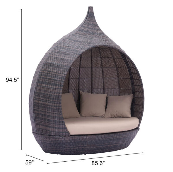 Martinique Beach Daybed Brown & Beige 703632 - Image 11