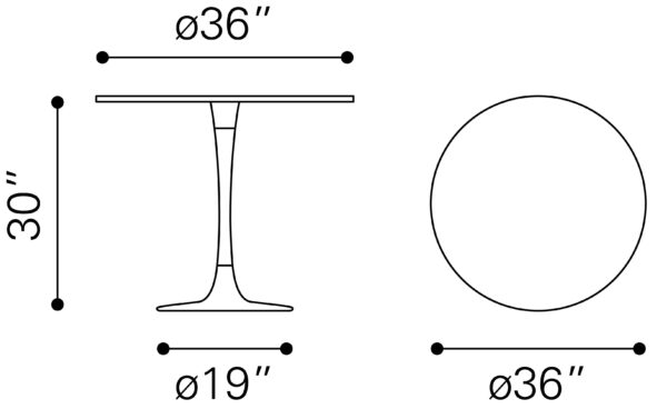 Fullerton Dining Table White & Gold 101842 - Image 11