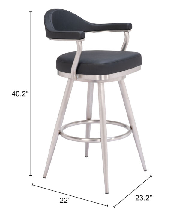 Vagur Swivel Barstool Black 110045 - Image 2