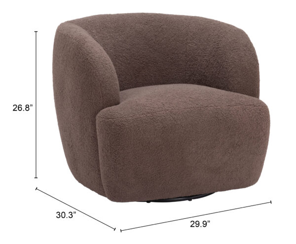 Govan Swivel Chair Brown 109958 - Image 11