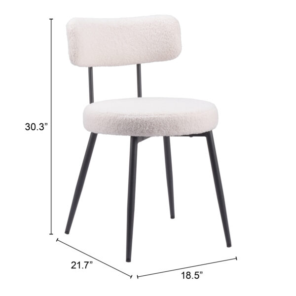 Blanca Dining Chair Ivory 109738 (set of 2) - Image 11