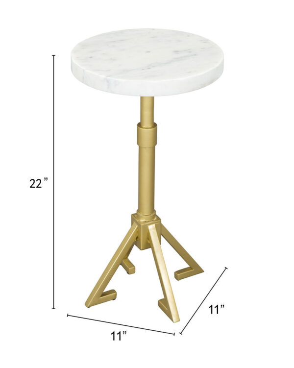 Maurice Side Table White & Gold 109561 - Image 12