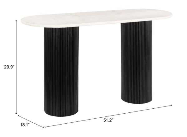 Izola Console Table White & Black 110230 - Image 12