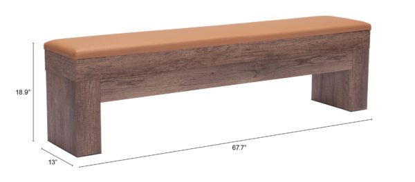 Bonker Storage Bench Brown 109497 (set of 2) - Image 19
