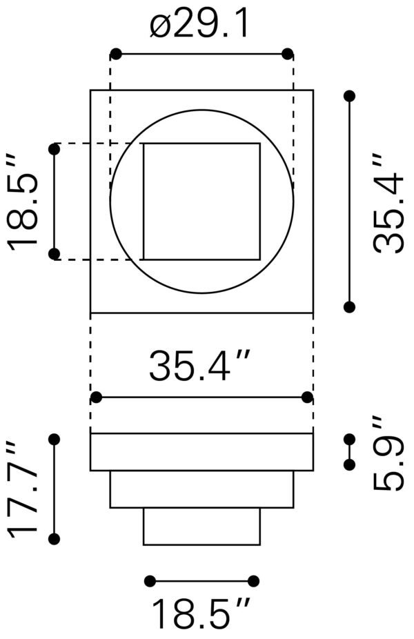 Trani Coffee Table Whitewashed 109851 - Image 2