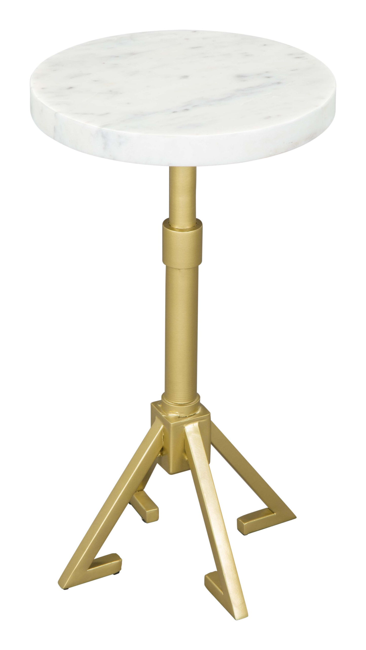 Maurice Side Table White & Gold 109561