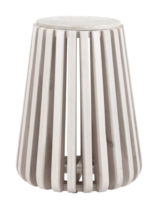 Cyprus Side Table White & Whitewashed 109915 - Image 3