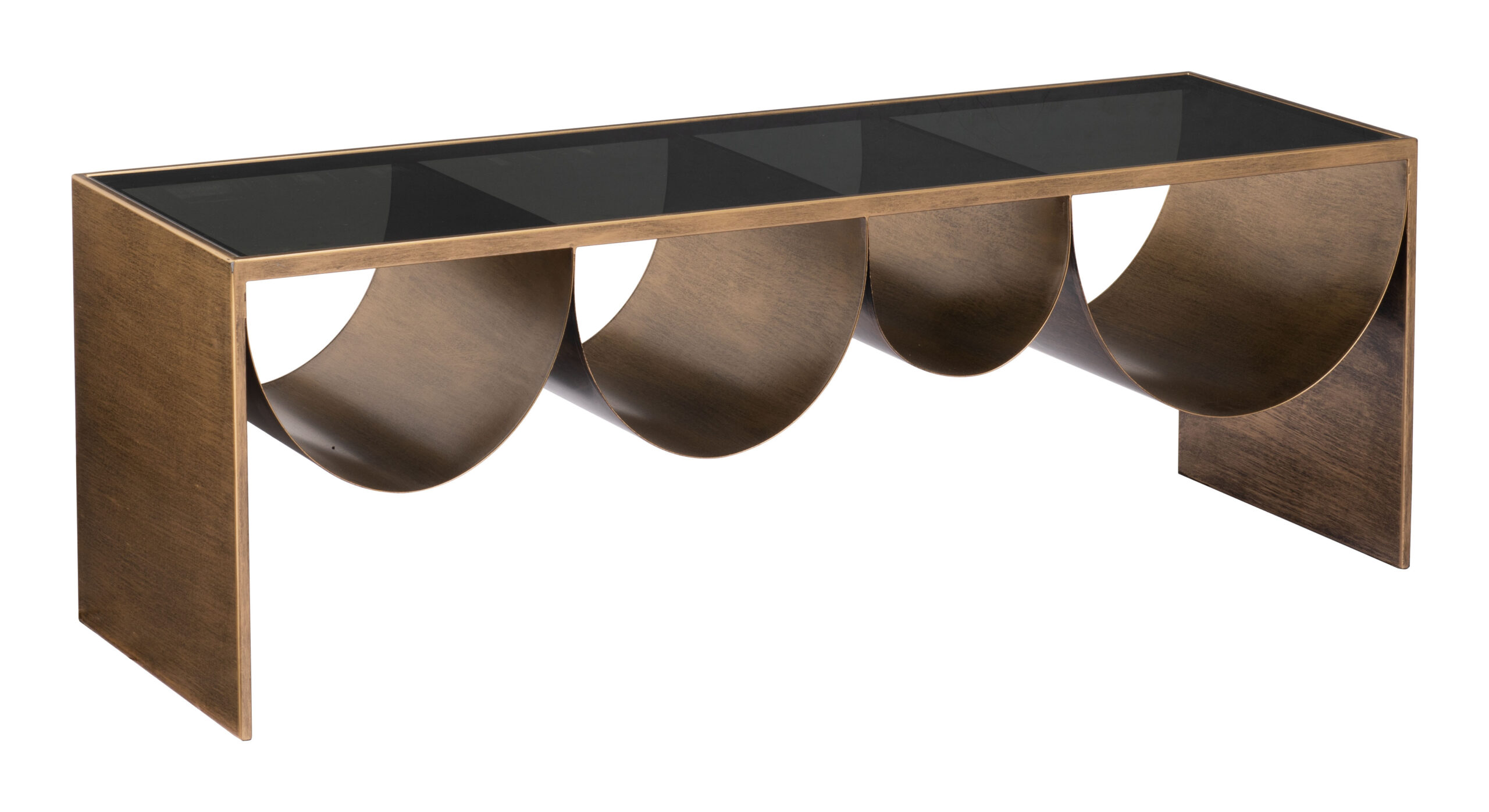Reed Coffee Table Brass & Black 109842