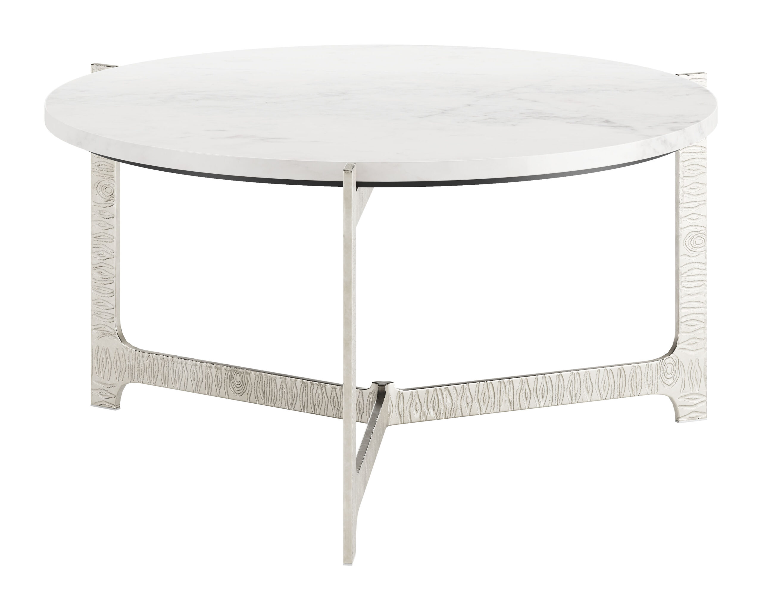 Barmas Coffee Table White & Silver 110255