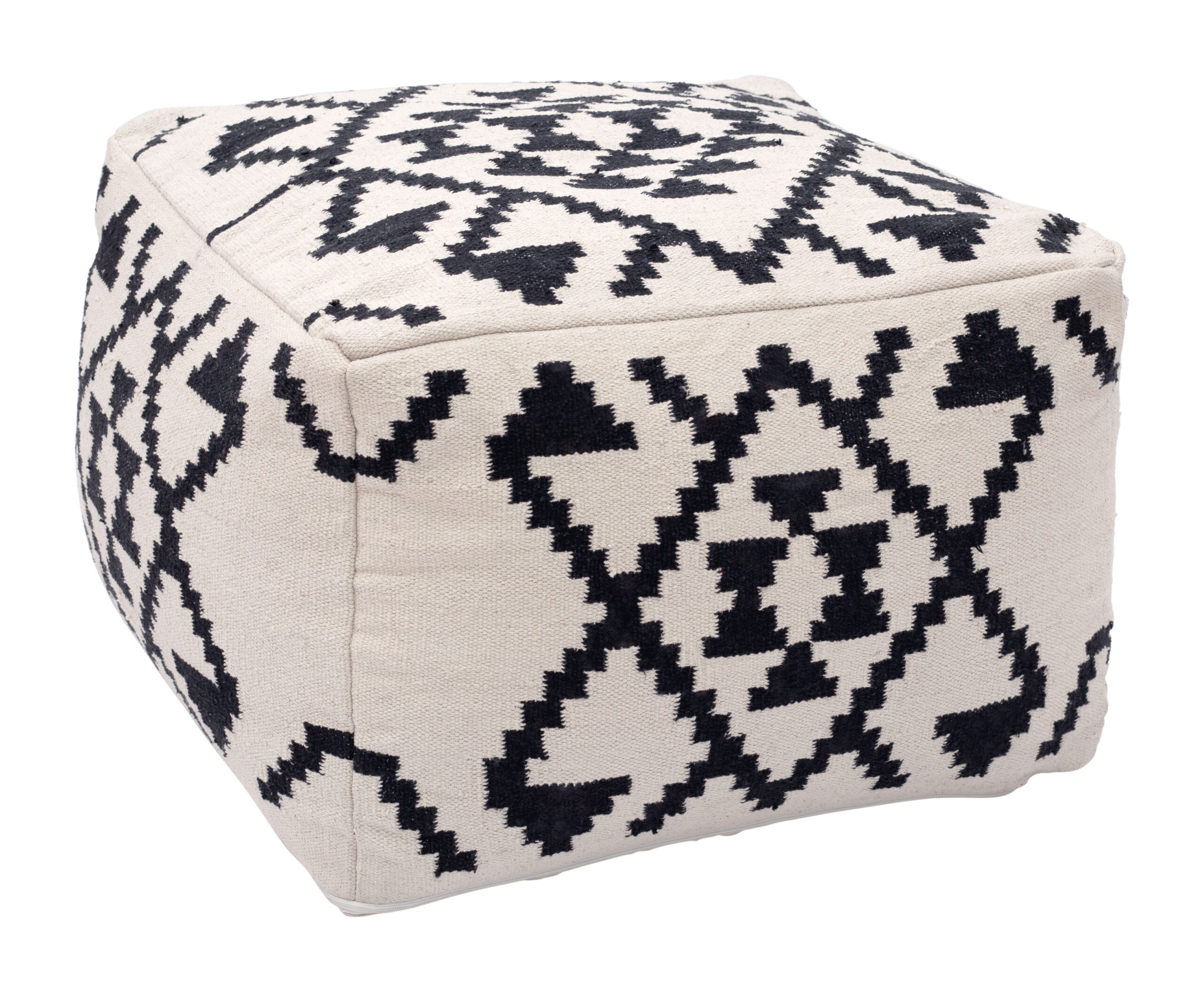Lizardo Ottoman Beige & Black 109821